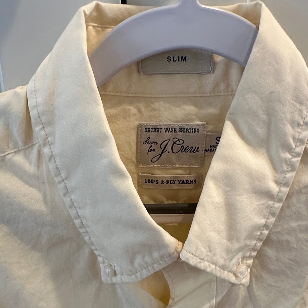 J. Crew Men's Button Down Shirt in Butter Cream